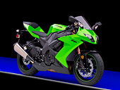 MOT 02 RK0418 01
2008 Kawasaki Ninja ZX-10R Motorcycle Green 3/4 Front View Studio