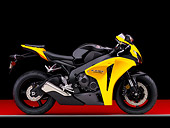 MOT 02 RK0421 01
2008 Honda CBR1000RR Motorcycle Yellow Profile View Studio