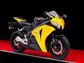 MOT 02 RK0422 01
2008 Honda CBR1000RR Motorcycle Yellow 3/4 Front View Studio