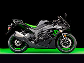 MOT 02 RK0434 01
2009 Kawasaki ZX600 Monster Edition Black And Green Profile View Studio