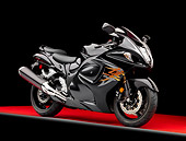 MOT 02 RK0437 01
2009 Suzuki Hayabusa GSX 1300R Black 3/4 Front View Studio