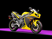 MOT 02 RK0440 01
2009 Yamaha YZF-R1 Black And Yellow 3/4 Front View Studio