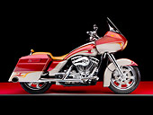 MOT 03 RK0003 01
2007 Harley-Davidson FLTR Roadglide Custom Touring Motorcycle Red Profile View Studio