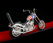 MOT 04 RK0003 02
2004 Captain American II Chopper 3/4 Rear View On Red Floor Studio