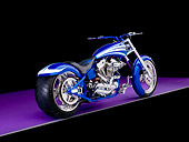 MOT 04 RK0198 01
2006 Special Construction Golden State Custom Blue And White 3/4 Rear View Studio