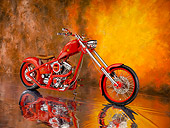MOT 04 RK0200 01
2006 Binford Indian Larry Tribute Custom Chopper Red Side 3/4 View On Mylar Studio