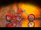 MOT 04 RK0201 01
2006 Binford Indian Larry Tribute Custom Chopper Red Profile View On Mylar Studio