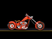 MOT 04 RK0202 01
2006 Binford Indian Larry Tribute Custom Chopper Red Profile View Studio