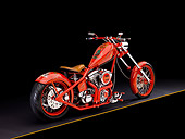 MOT 04 RK0204 01
2006 Binford Indian Larry Tribute Custom Chopper Red Rear 3/4 View Studio