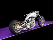 MOT 04 RK0208 01
2005 Rigid Bayside Chopper Pearl White 3/4 Rear View Studio