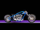 MOT 04 RK0211 01
2006 Rigid Bayside Chopper Blue Profile View Studio