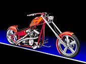 MOT 04 RK0235 01
2006 Special Construction Chopper Red With Flames 3/4 Front View Studio