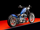MOT 04 RK0251 01
2007 KPC CFL Chopper Blue And Silver 3/4 Rear View Studio