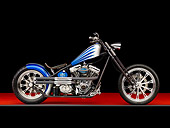 MOT 04 RK0252 01
2007 KPC CFL Chopper Blue And Silver Profile View Studio