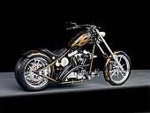 MOT 04 RK0266 01
2005 Cuzfusion Custom Chopper Black And Copper 3/4 Rear View Studio