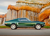 MST 01 BK0005 01
1968 Ford Mustang GT 428 Cobra Jet Highland Green Profile View On Pavement By Cliffside