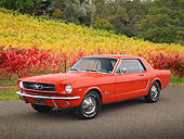 MST 01 BK0060 01
1965 Ford Mustang Poppy Red 3/4 Front View On Pavement By Vineyard