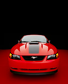 MST 01 RK0600 01
2003 Ford Mustang Mach 1 Coupe Red Wide Angle Head On Shot On Red Floor Studio