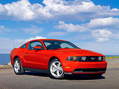 MST 01 RK1173 01
2010 Ford Mustang GT Premium Coupe Blue 3/4 Front View On Pavement By Ocean