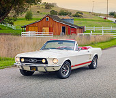 MST 01 RK1223 01
1967 Ford Mustang GTA Convertible White 3/4 Front View On Pavement By Barn