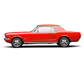 MST 01 RK1475 01
1966 Ford Mustang Red Profile View On White Seamless