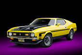 MST 01 RK1481 01
1971 Ford Mustang Boss 351 Yellow 3/4 Front View In Studio