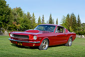 MST 01 RK1645 01
1971 Ford Mustang Boss 302 Trans Am Red 3/4 Front View On Grass By Trees