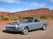 MST 01 RK1646 01
1966 Ford Mustang Silver With Custom Rodder 3/4 Front View On Pavement In Desert