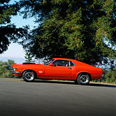 MST 01 RK0046 04
1970 Ford Mustang Boss 429 Red Profile View On Pavement