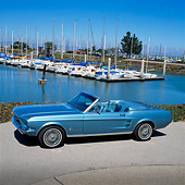 MST 01 RK0107 03
1967 Ford Mustang Convertible Aqua Overhead 3/4 Side View On Pavement
