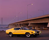 MST 01 RK0131 02
1971 Ford Mustang Boss 351 Yellow 3/4 Side View On Gravel