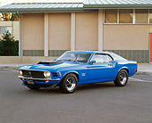 MST 01 RK0316 03
1970 Ford Mustang Boss 429 Grabber Blue 3/4 Side View On Pavement