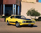 MST 01 RK0410 02
1973 Ford Mustang Mach I Yellow And Black 3/4 Front View On Pavement