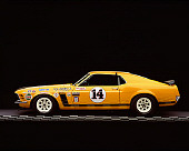 MST 01 RK0611 01
1970 Ford Mustang Boss 302 Trans Am Race Car Orange Profile View Studio