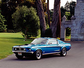 MST 01 RK0696 01
1968 1/2 Ford Mustang GT Fastback Aqua 3/4 Front View On Pavement By Arch
