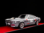 MST 01 RK0847 08
1967 Ford Mustang GT 500E Silver 3/4 Front On Red Floor Gray Line Studio