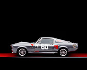 MST 01 RK0848 08
1967 Ford Mustang GT 500E Silver Profile View On Red Floor Gray Line Studio
