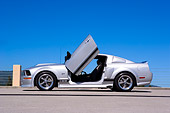 MST 01 RK0902 01
2005 Ford Mustang BBR 500 Silver And Black Low Profile Shot On Pavement