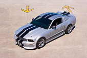 MST 01 RK0908 01
2005 Ford Mustang BBR 500 Silver And Black 3/4 Front Overhead View On Pavement