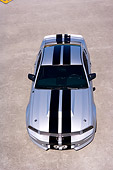 MST 01 RK0909 01
2005 Ford Mustang BBR 500 Silver And Black Overhead Front View On Pavement