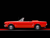 MST 01 RK0939 01
1964 1/2 Ford Mustang Convertible Red Profile View Studio