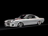 MST 01 RK0952 01
1966 Ford Mustang Fastback Silver And Black Low 3/4 Side View Studio