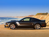 MST 01 RK0956 01
2007 Ford 427 Roush Mustang Black Profile View On Sand