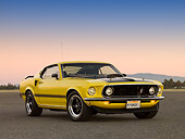 MST 01 RK1006 01
1969 Ford Mustang Mach 1 Yellow Low 3/4 Front View On Pavement