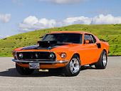 MST 01 RK1016 01
1969 Ford Mustang Mach I Orange 3/4 Front View On Pavement Clouds