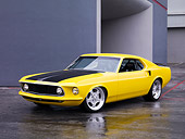 MST 01 RK1031 01
1969 Ford Mustang Yellow 3/4 Front View By Building