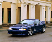 MST 02 RK0005 04
1996 Ford Mustang Saleen Blue 3/4 Front On Pavement