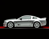 MST 02 RK0050 06
2005 Ford Saleen Mustang Supercharged Silver Side View On Red Floor Gray Line Studio