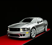 MST 02 RK0054 06
2005 Ford Saleen Mustang Supercharged Silver 3/4 Front View On Red Floor Gray Line Studio