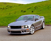 MST 02 RK0067 01
2005 Ford Saleen Mustang Supercharged Silver 3/4 Front View On Pavement By Grass Hills
